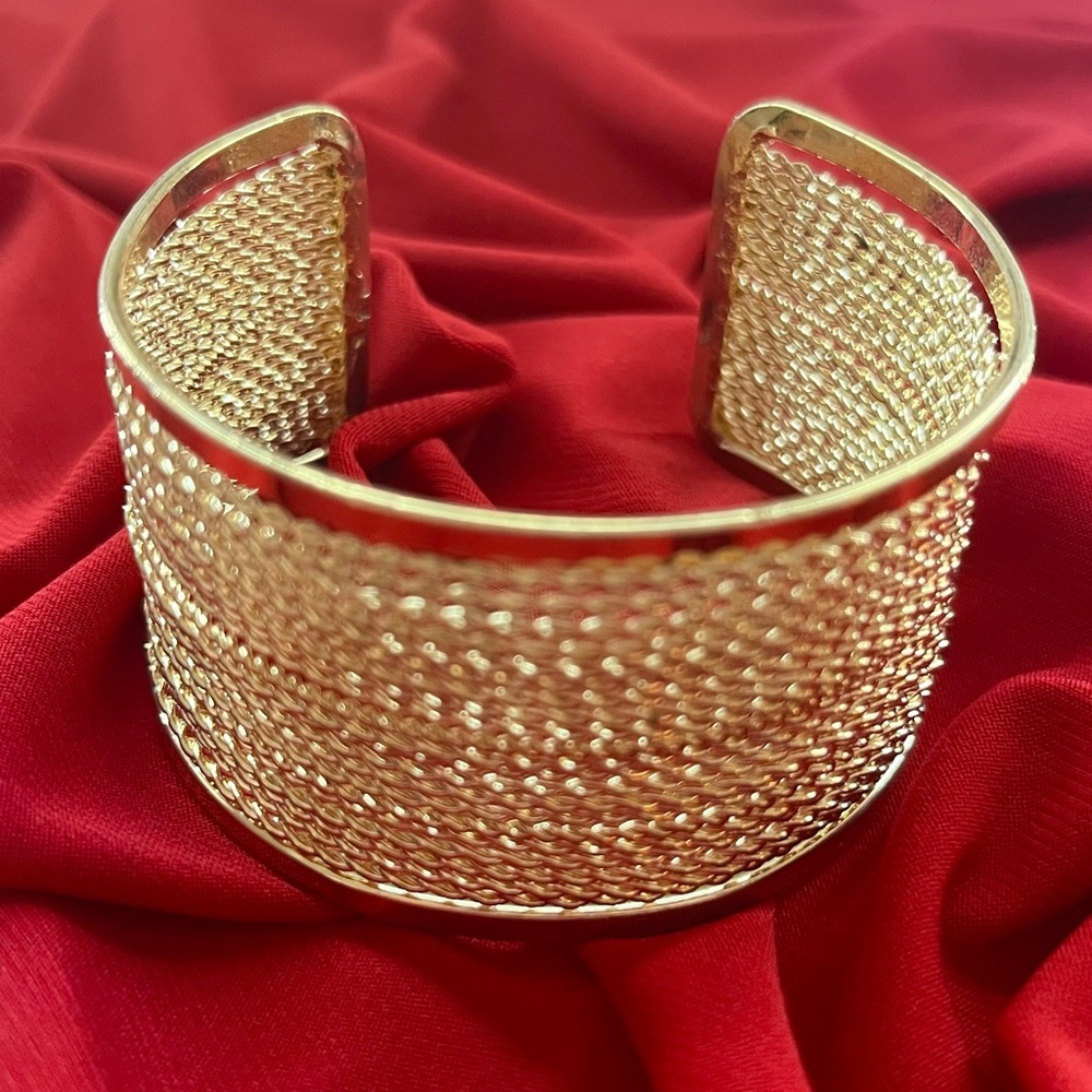 Gold cuff bracelet